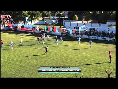 Los goles de Brown 2 Gimnasia Jujuy 0. Fecha 19.Torneo Primera B Nacional.Fútbol Para Todos