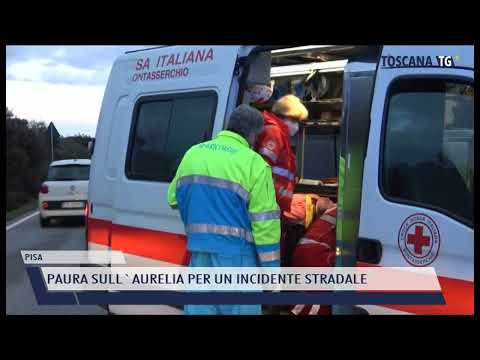 2022-04-03 PISA - PAURA SULL'AURELIA PER UN INCIDENTE STRADALE