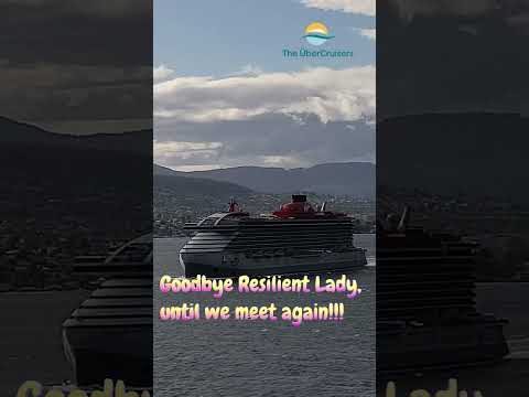 Thumbnail for Virgin Voyages Resilient Lady leaving Hobart Tasmania