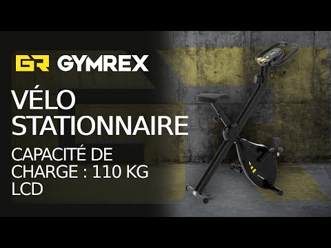 Vidéo - Vélo d'intérieur - Roue d'inertie de 1,5 kg - Supporte jusqu'à 110 kg - Écran LCD - Pliable