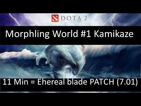 Morphling World #1 KAMIKAZE (NEW) - Patch 7.01 - 11min = Ethereal Blade ( Dota 2 Pro Gameplay )
