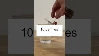 Stacking Pennies on Water Gets Crazy #satisfying #experiment #physics