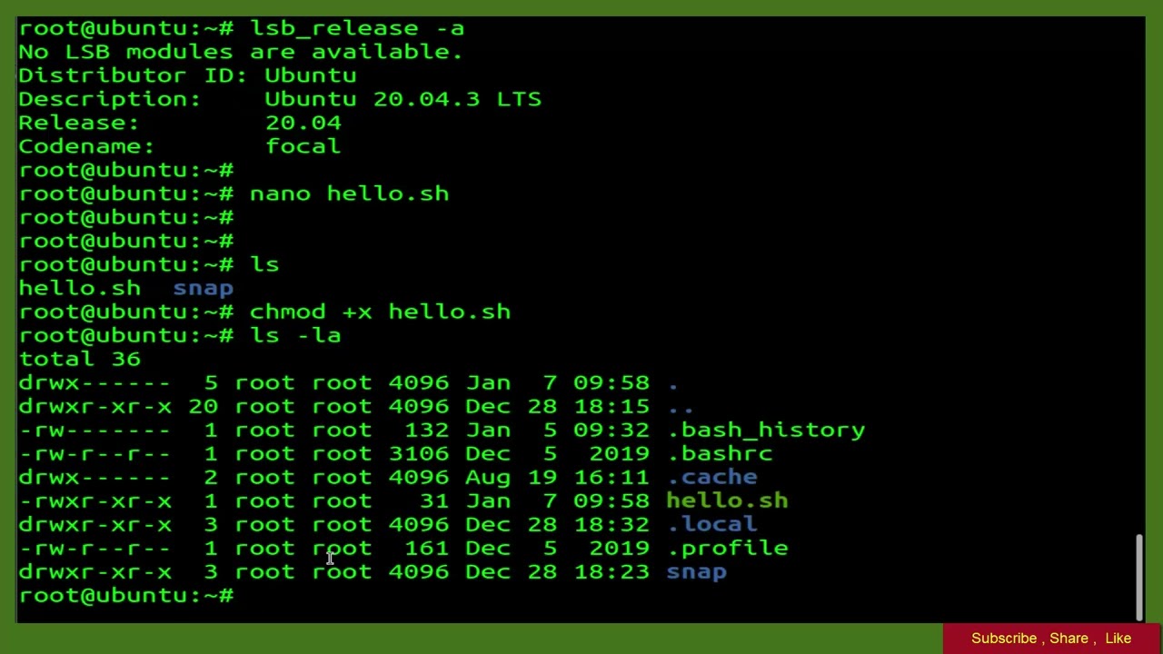 How To Write Hello, World!  Bash Shell Script