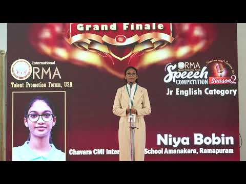 Season 2 Jr Eng 2nd Prize  Speech 2- Niya Bobin