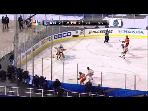 Scott Hartnell checks Dan Girardi