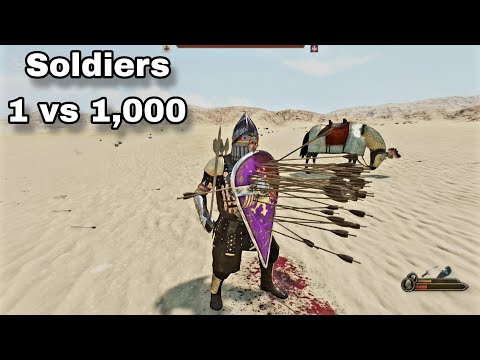 Mount & Blade II: BANNERLORD | Test my Shield ( 1 Soldiers vs 1,000 Archers ) Absolutely Amazing