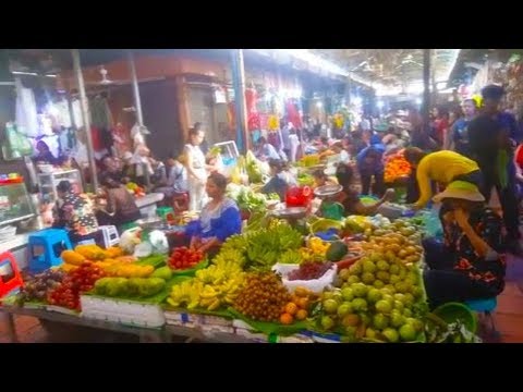 Asian Street Food - A Short Walk In Boeung Kengkong Market - Buying Some Foods In The Morning Video