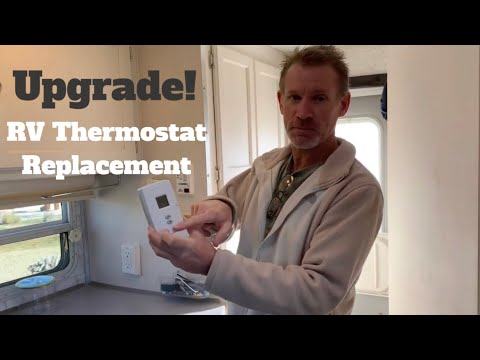 How to Install a New RV Thermostat for Atwood Furnace.  Honeywell Thermostat.