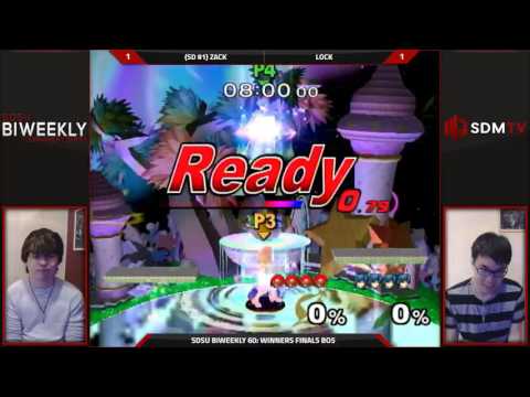 SDSU Biweekly 60 - Lock (Samus) vs. Zack (Falco/Marth) - SSBM Winners Finals - Smash Melee