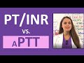 PT INR Vs APTT PTT Nursing Explained NCLEX Lab Values