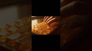はちみつのキーボードをタイピング Typing on a Honey Keyboard #aiasmr  #keyboardasmr #asmr #honey #typing #shorts