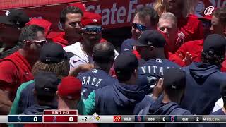 Los Angeles Angels vs Seattle Mariners fight it out after HBP. Benches Clearing Brawl 06/26/22