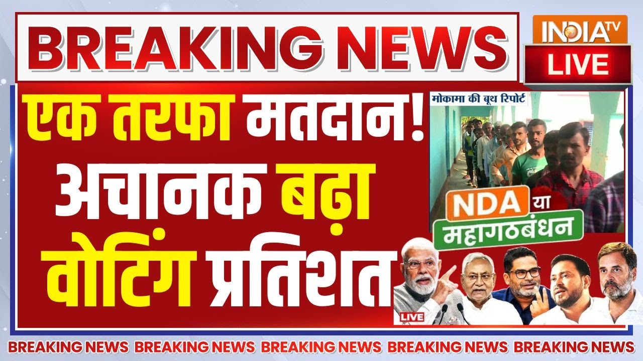 First Phase Election In Bihar Bumper Voting 🔴 पहले चरण में एक तरफा मतदान!अचानक बढ़