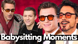 Robert Downey Junior Babysitting Tom Holland For 5 Minutes Straight