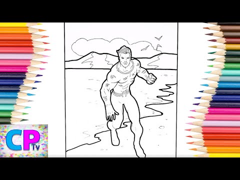 Aquaman Coloring Pages, Aquaman Come Out of The Sea and Ready for Action