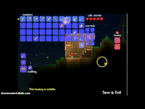 Terraria episode 1:mobbed by zombies...TWICE
