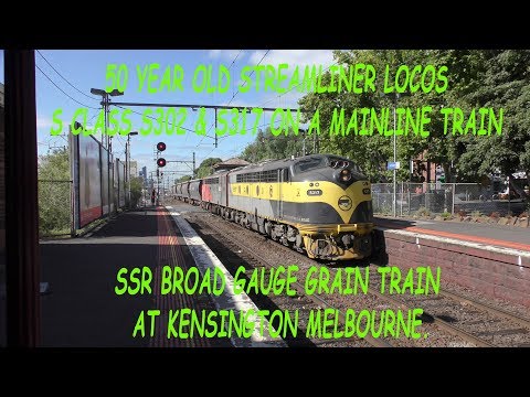 4K Australian Trains - 50 Year Old Streamliners on the SSR Kensington Grain Train!
