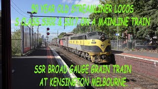 4K Australian Trains - 50 Year Old Streamliners on the SSR Kensington Grain Train!