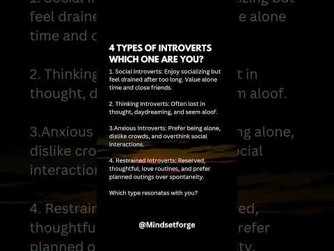 4 types of introvert which one are you.. #mindset #forge #introvert