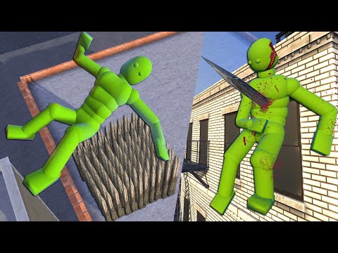 Ragdoll Fails Epic Spike Traps & Euphoria Physics Moments!