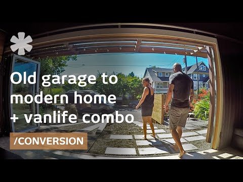 Couple makes garage home + campervan a consistent life combo