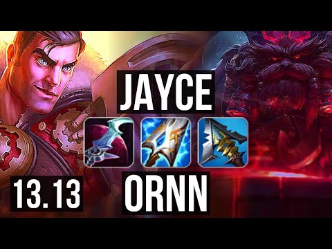JAYCE vs ORNN (TOP) | 13/3/10, Godlike, 400+ games | NA Master | 13.13