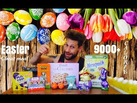 EASTER Cheat Meal 9000 Calorie Challenge  - Italiano Cheat Meal (ENG SUB)