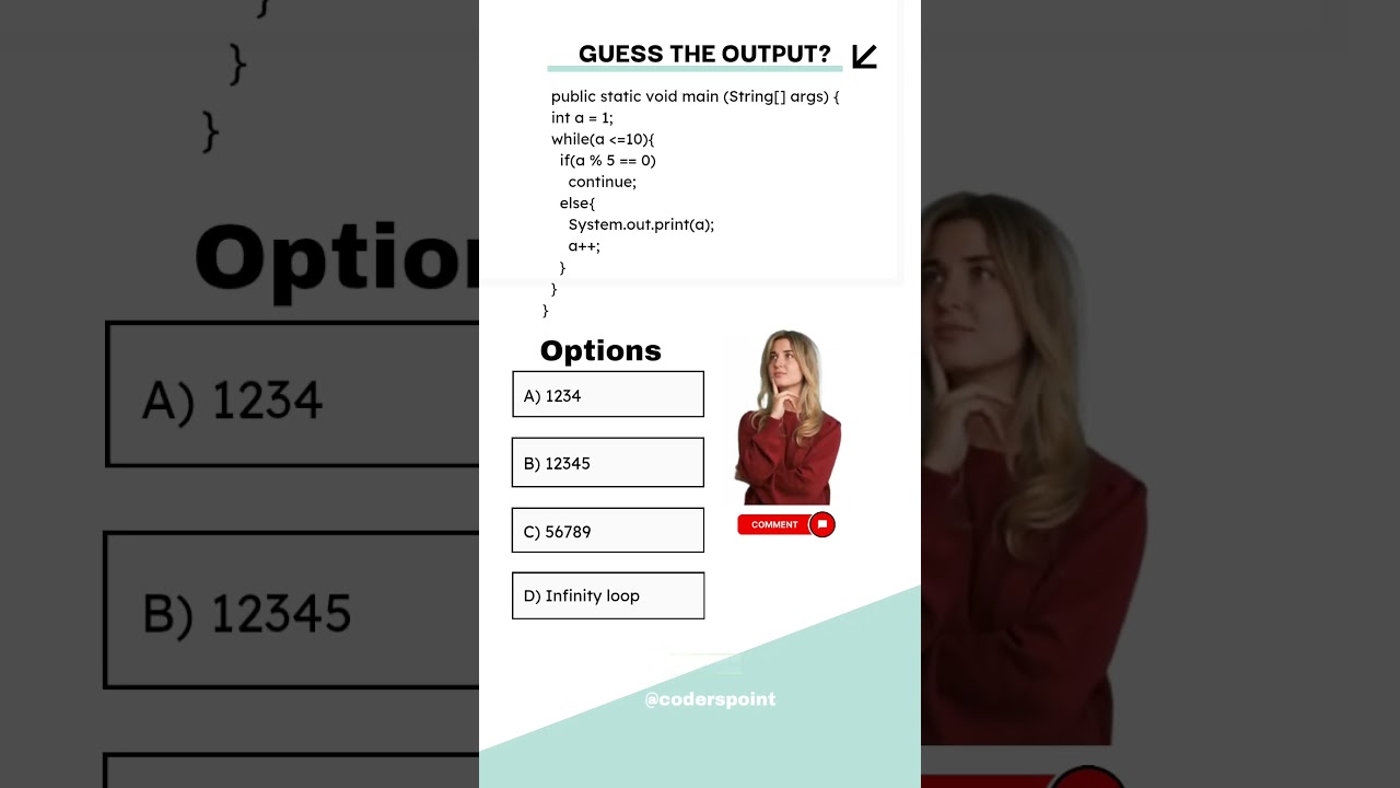 Day 33 java mcq question | java interview questions | java basic programming #javacoding #java #code