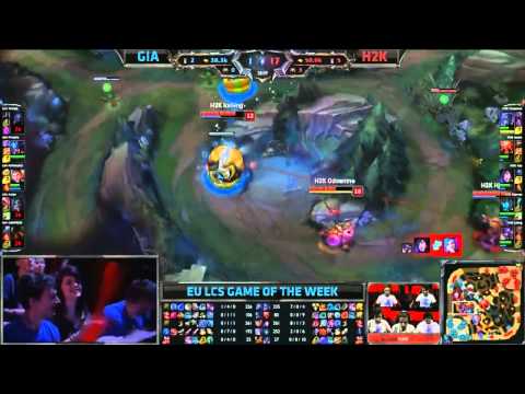 GIA vs H2K EU LCS Championship series Summer Split 2015 W8D1 Giants Gaming vs H2K game Highlights