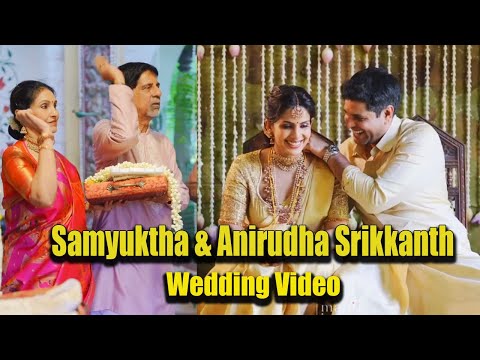 Samyuktha Shan💕Anirudha Srikanth 2nd Marriage Video | Cheeka Son Anirudha  | Krishnamachari Srikanth