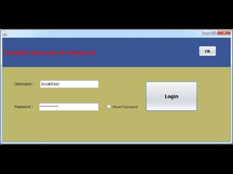 Java - How To Create Login Form With MySQL Database [with source code] Part 1 Video