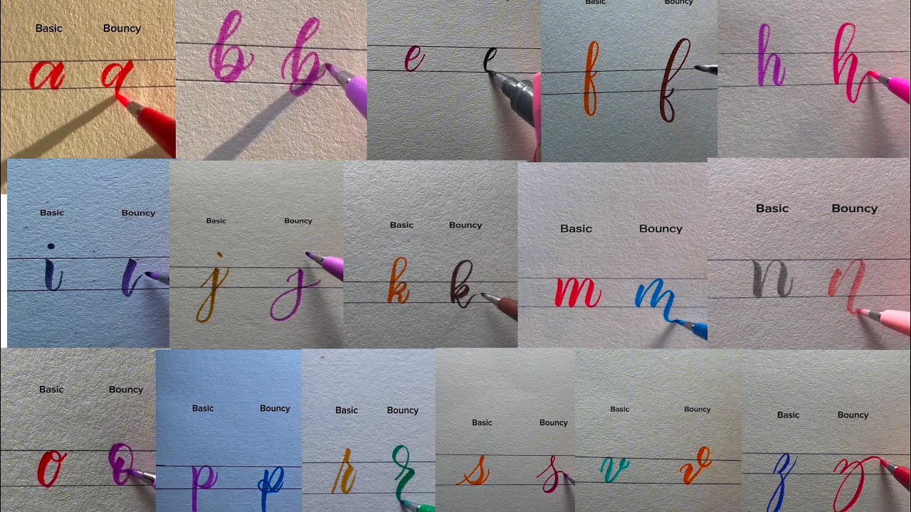 a-z (Lowercase) Basic & Bouncy Calligraphy Tutorial