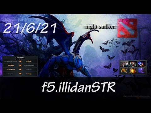 F5.illidanSTR - Night Stalker Safeline | Patch 7.00 | Dota 2 Gameplay | Full Game