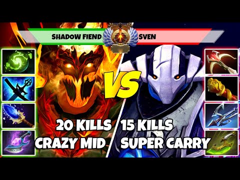 SHADOW FIEND (Mid) vs SVEN (Carry) - Epic Battle Of Immortal Rank Dota 2 Players - Z Dota 2