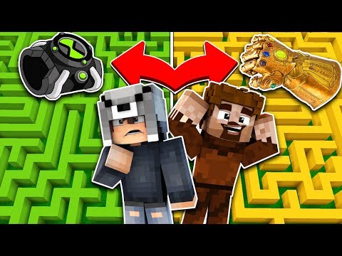 OMNİTRİX LABİRENTİ VS SONSUZLUK ELDİVENİ LABİRENTİ! 😱 - Minecraft