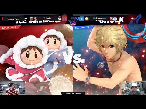 Flynn's Arcade 046 Losers Finals - FG | Apple (Ice Climbers) Vs. IE | elijmin (Shulk) SSBU ULTIMATE