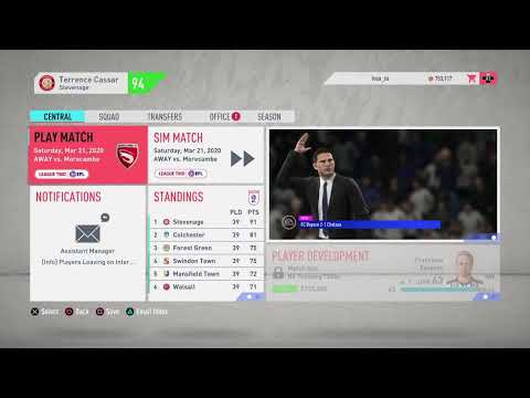 FIFA 20 Stevenage career mode