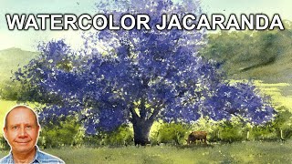 How to Paint a Jacaranda Tree in Watercolor | Step-by-Step Tutorial