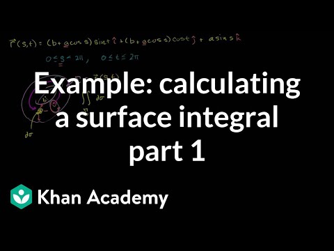 Calculating a Surface Integral Example Part 1 