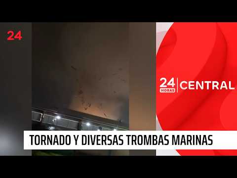 Tornado y diversas trombas marinas entre Ñuble y Biobío | 24 Horas TVN Chile
