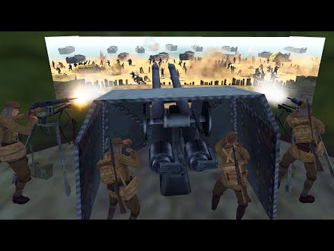 EPIC Island Beach Invasion BUNKER Defense! - Men of War: Valour WW2 Mod Battle Simulator