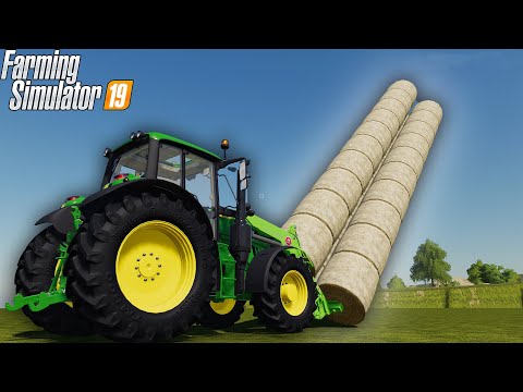 Farming Simulator 19 : ROUND BALE AUTOLOAD FORK +30 CAPACITY
