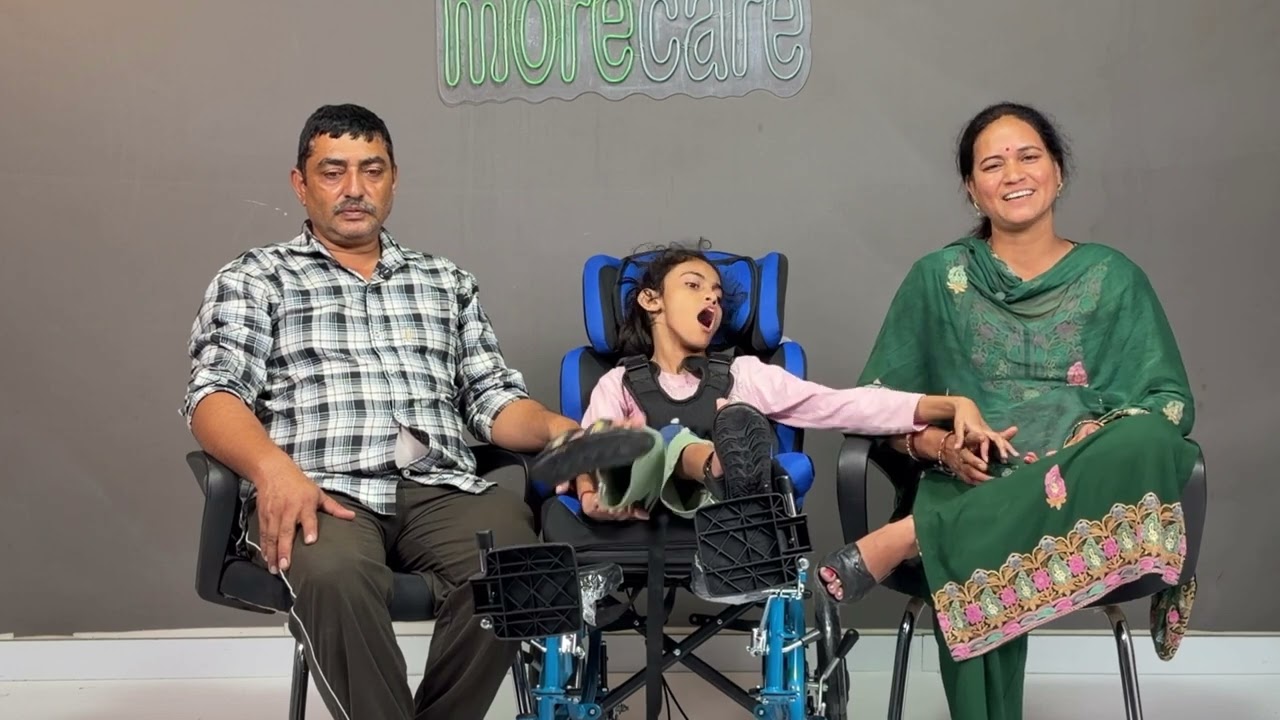 Finding appropriate mobility and rehabilitation equipment that can support Tanvi's changing needs as she grows.