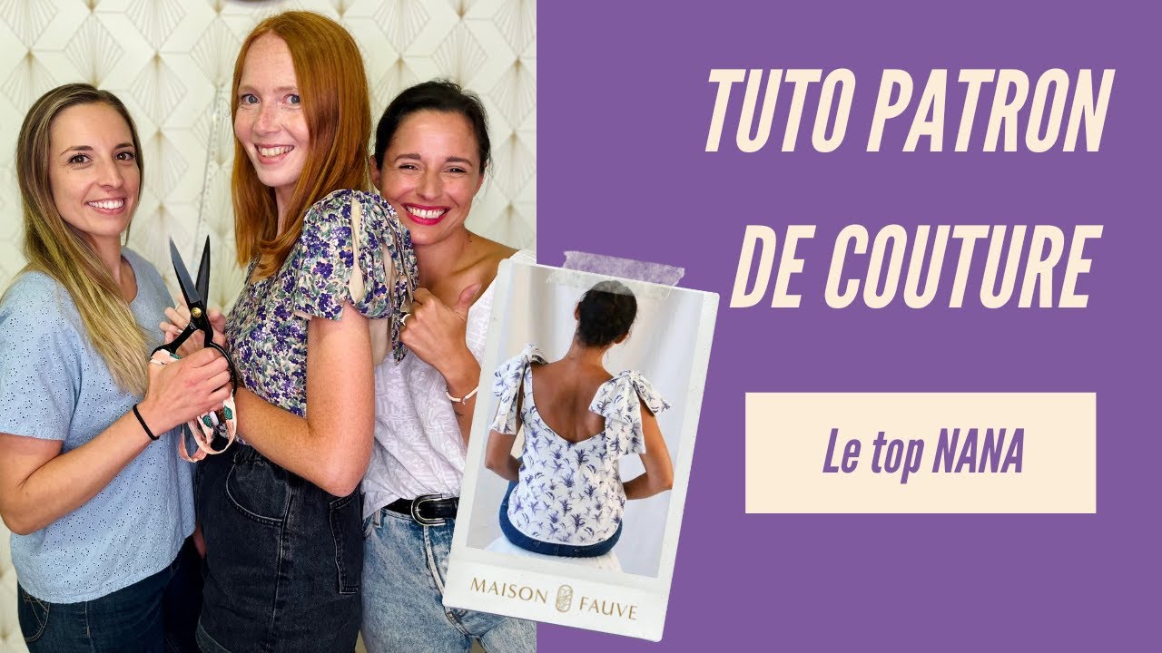 Patron couture top Nana / PDF (A4, A3, A0, US Letter) - Cadres, Calques par Taille, Vidéoprojection