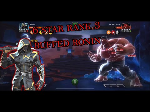 6 Star Rank 3 Buffed Ronin Sharpens his Sword on LoL Red Hulk - Gameplay, Info, Proper Usage, Tips
