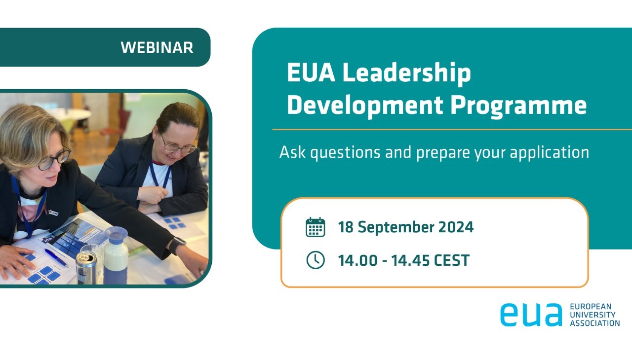 EUA Leadership Development Programme: ask questions and prepare your application