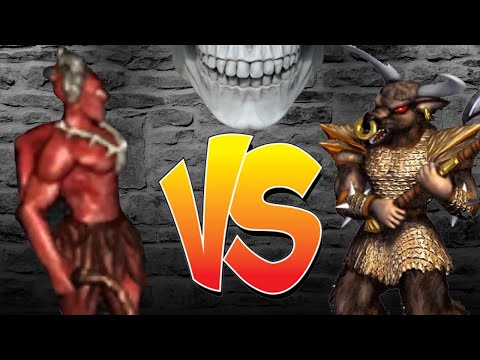 Heroes of Might and Magic III. Pit lord VS Minotaur king