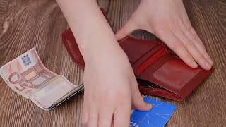 Шкіряний жіночий гаманець з монетницею ST Leather 19492 бордовий