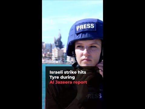 Israeli strike hits Tyre during Al Jazeera report | AJ#shorts