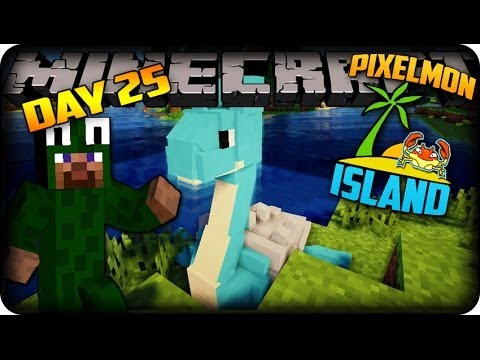 MINECRAFT PIXELMON ISLAND - Day 25 - LITTLE LIZARD VIEW!
